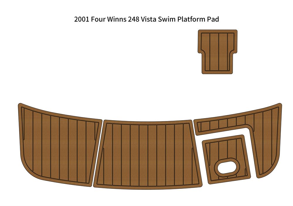 2001 Four Winns 248 Vista Swim Platform Boat EVA Faux Foam Teak Deck Floor Pad SeaDek MarineMat Gatorstep Style Self Adhesive - Image 1