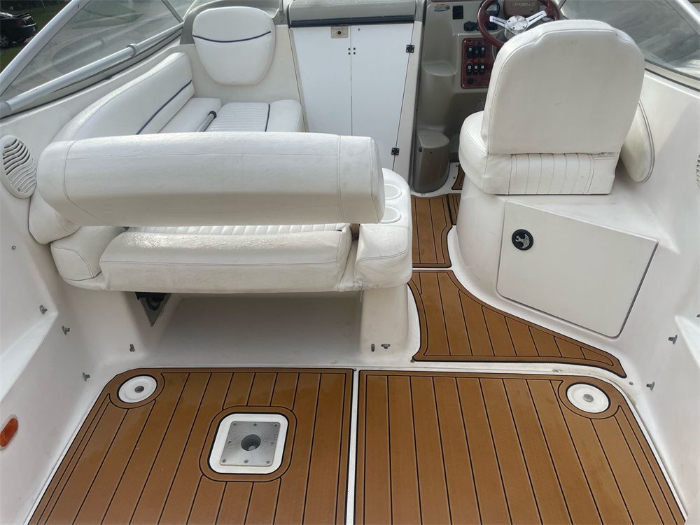 2002 Bayliner 2455 Swim Platform Cockpit Boat EVA Foam Faux Teak Deck Floor Pad Mat SeaDek MarineMat Gatorstep Style Self Adhesive - Image 4