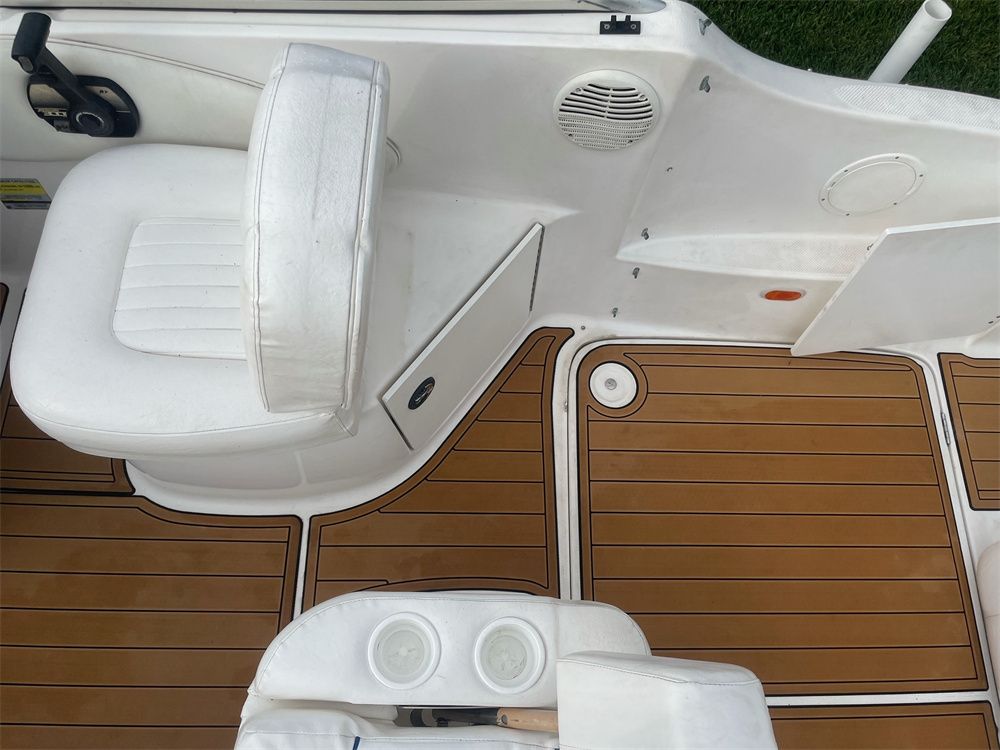 2002 Bayliner 2455 Swim Platform Cockpit Boat EVA Foam Faux Teak Deck Floor Pad Mat SeaDek MarineMat Gatorstep Style Self Adhesive - Image 6