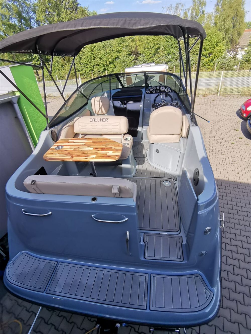 2002 Bayliner 2455 Swim Platform Cockpit Boat EVA Foam Faux Teak Deck Floor Pad Mat SeaDek MarineMat Gatorstep Style Self Adhesive - Image 8