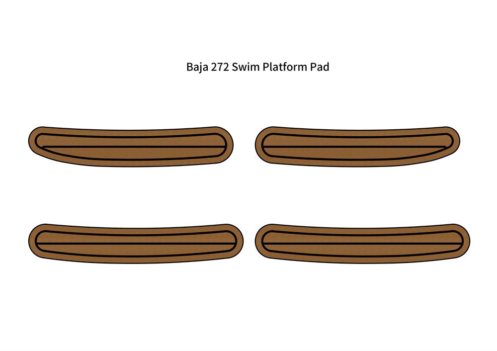 Baja 272 Swim Platform Step Pad Boat EVA Foam Faux Teak Deck Floor Mat Flooring SeaDek MarineMat Gatorstep Style Self Adhesive - Image 1