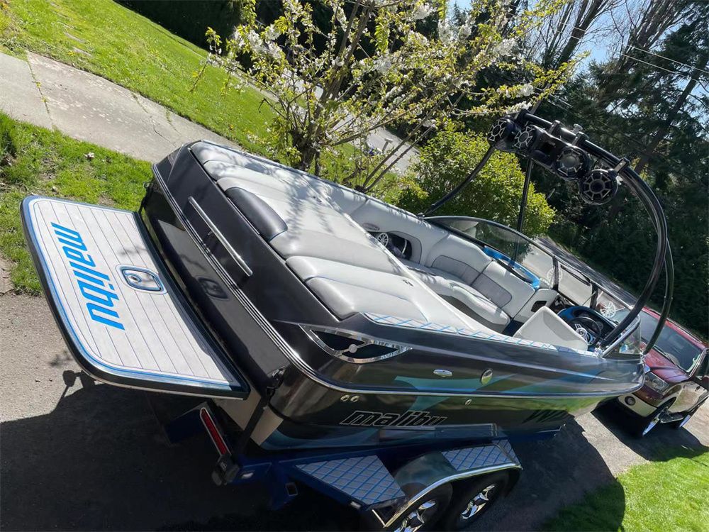 2005 Malibu 23 LSV Swim Platform Step Pad Boat EVA Foam Faux Teak Deck Floor Mat SeaDek MarineMat Gatorstep Style Self Adhesive - Image 2