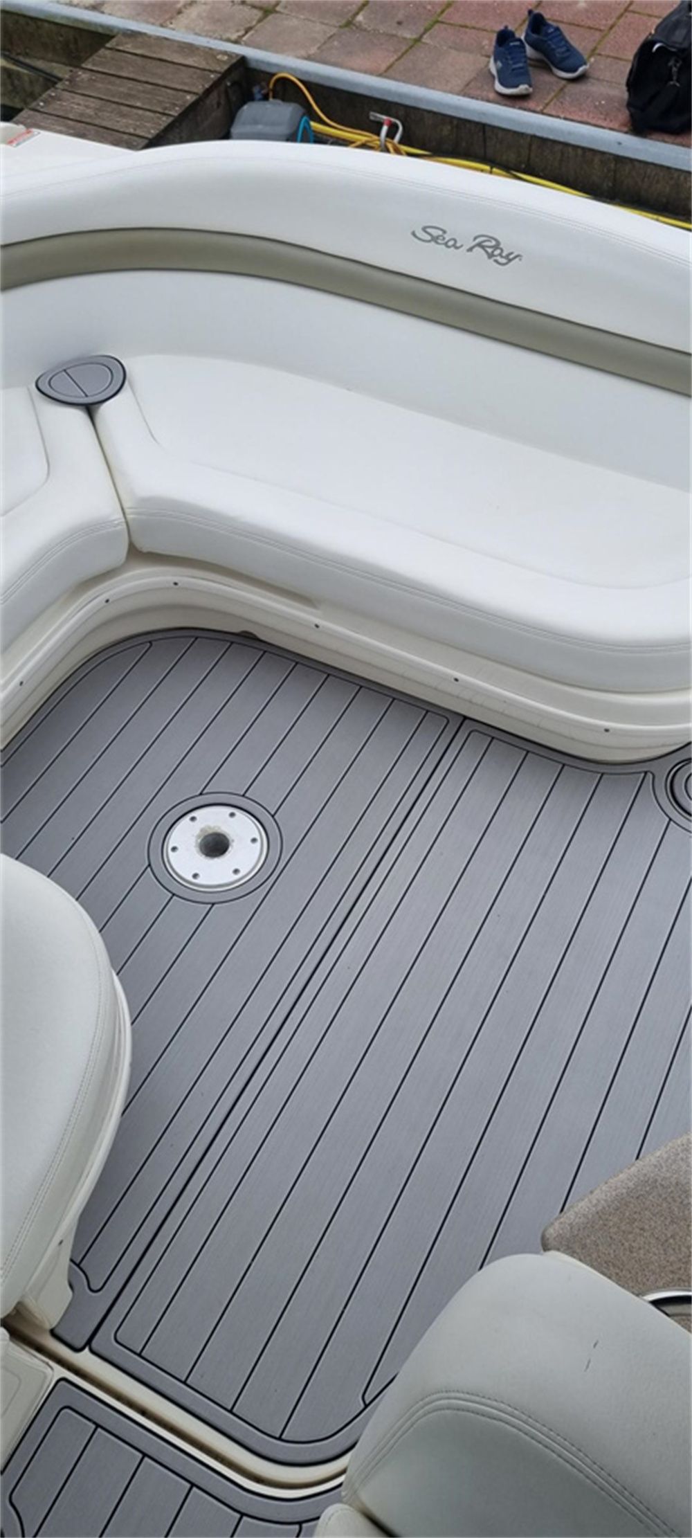 2006 Sea Ray Sundancer 320 Swim Platform Cockpit Pad Boat EVA Teak Flooring Mat SeaDek MarineMat Gatorstep Style Self Adhesive - Image 3