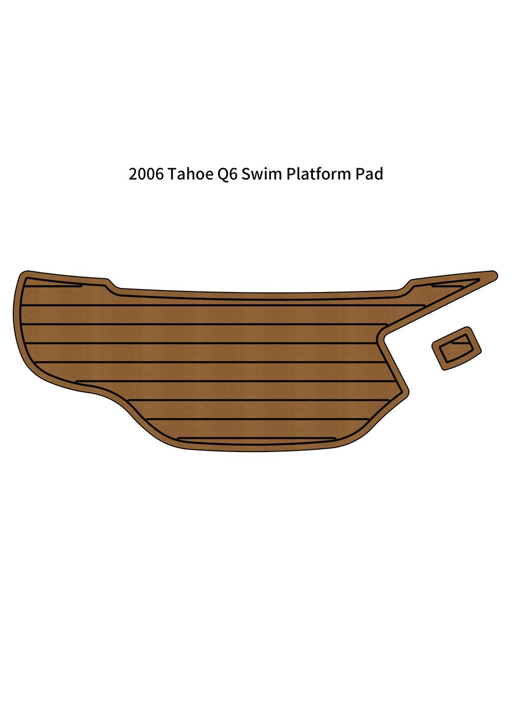 2006 Tahoe Q6 Swim Platform Boat EVA Faux Foam Teak Deck Floor Pad Flooring Mat SeaDek MarineMat Gatorstep Style Self Adhesive - Image 1