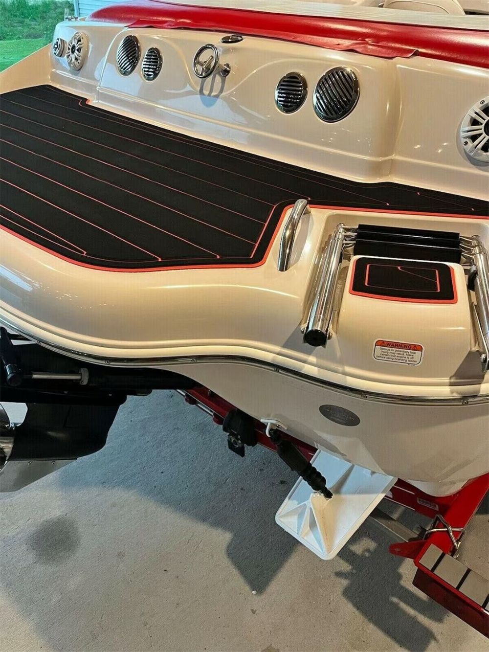 2006 Tahoe Q6 Swim Platform Boat EVA Faux Foam Teak Deck Floor Pad Flooring Mat SeaDek MarineMat Gatorstep Style Self Adhesive - Image 4