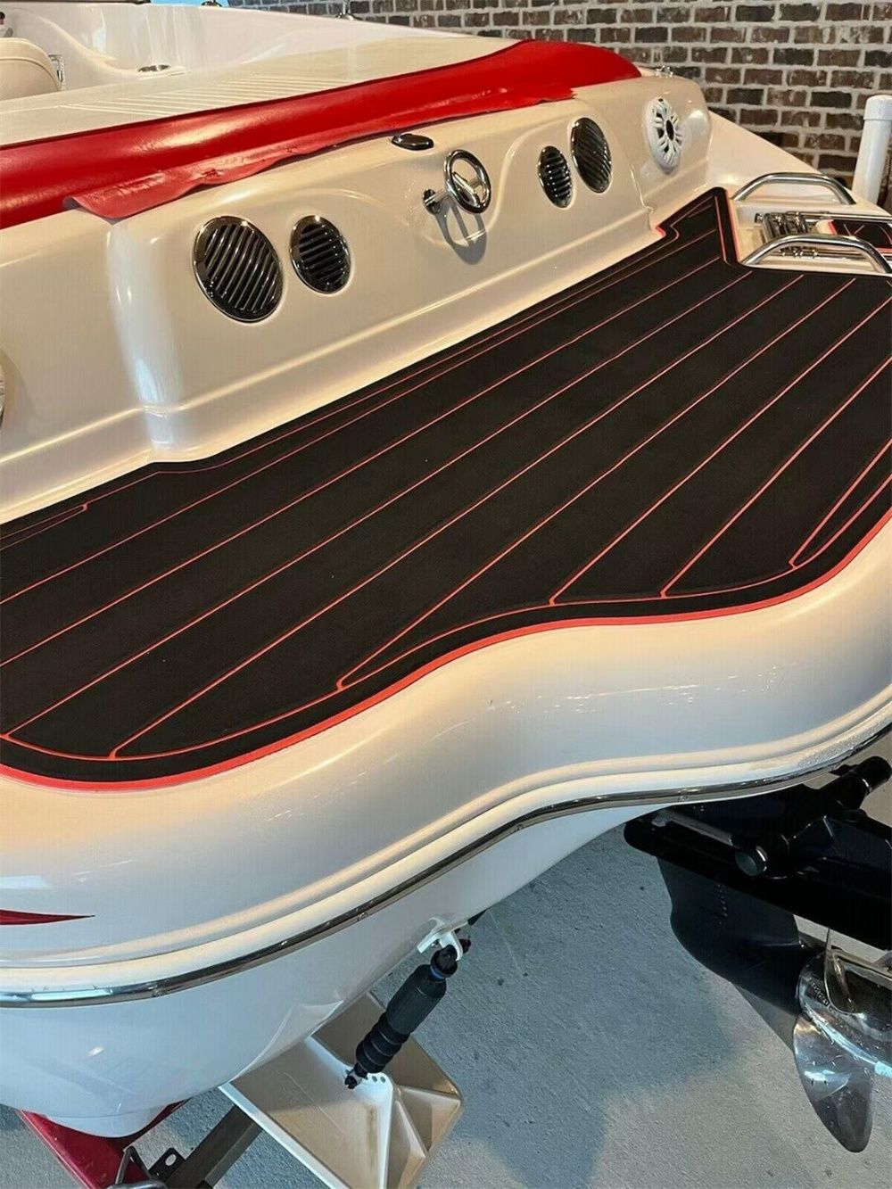 2006 Tahoe Q6 Swim Platform Boat EVA Faux Foam Teak Deck Floor Pad Flooring Mat SeaDek MarineMat Gatorstep Style Self Adhesive - Image 5