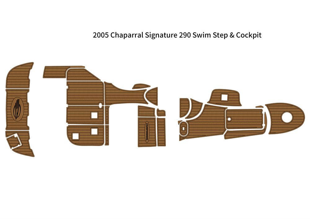 2005 Chaparral Signature 290 Swim Platform Cockpit Boat EVA Teak Floor Pad Mat SeaDek MarineMat Gatorstep Style Self Adhesive - Image 1