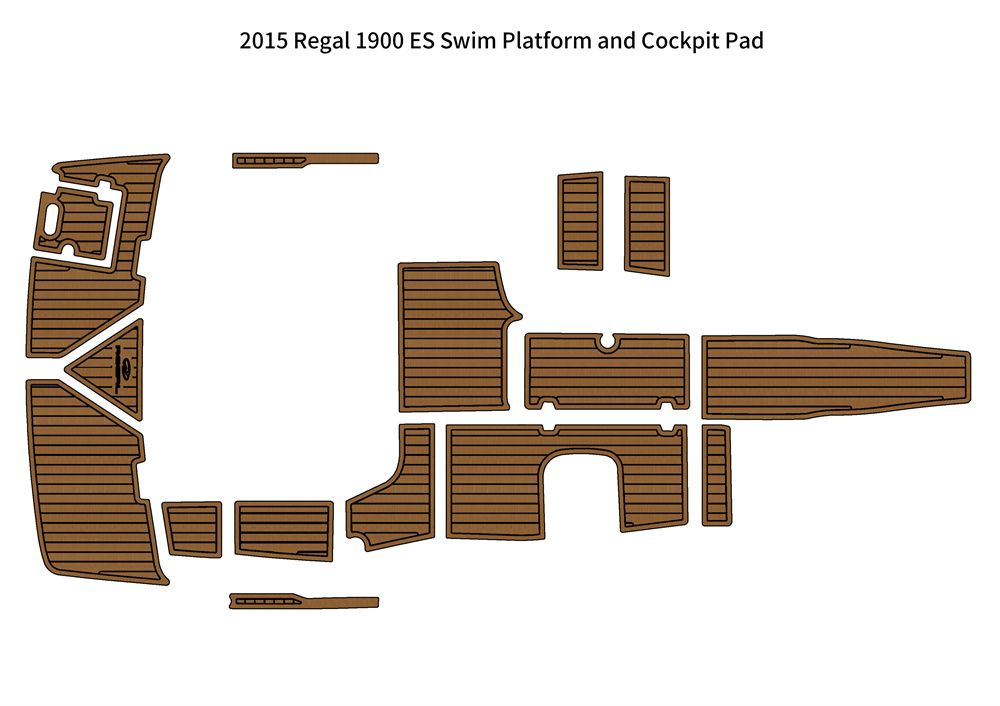 2015 Regal 1900 ES Swim Platform Cockpit Boat EVA Faux Foam Teak Deck Floor Pad SeaDek MarineMat Gatorstep Style Self Adhesive - Image 1