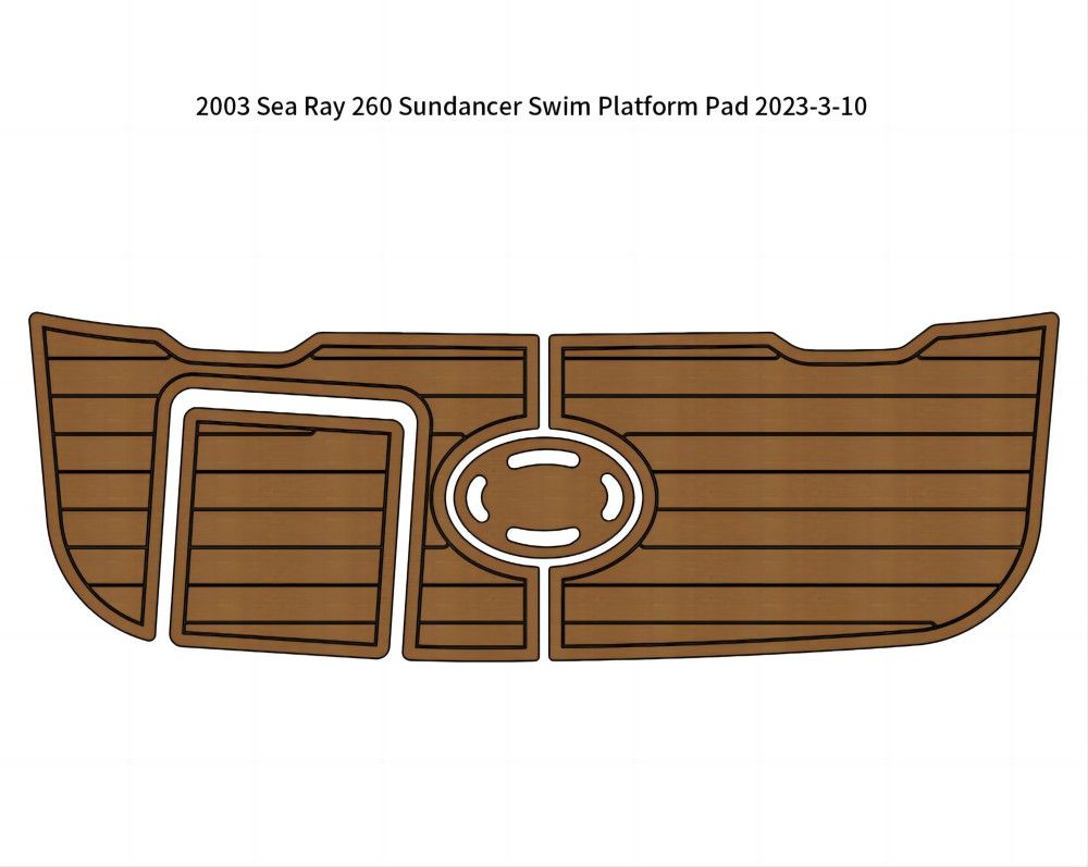 2003 Sea Ray 260 Sundancer Swim Platform Pad Boat EVA Foam Teak Deck Floor Mat SeaDek MarineMat Gatorstep Style Self Adhesive - Image 1