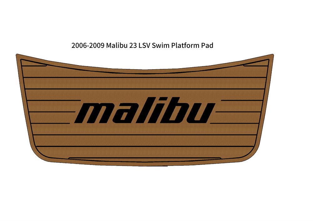 2006-2009 Malibu 23 LSV Swim Platform Step Pad Boat EVA Foam Teak Deck Floor Mat SeaDek MarineMat Gatorstep Style Self Adhesive - Image 1