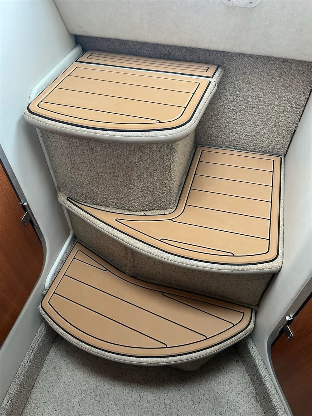 2000-2006 Bayliner 2855 Upper Deck Pads Boat EVA Foam Faux Teak Deck Floor Mat SeaDek MarineMat Gatorstep Style Self Adhesive - Image 2