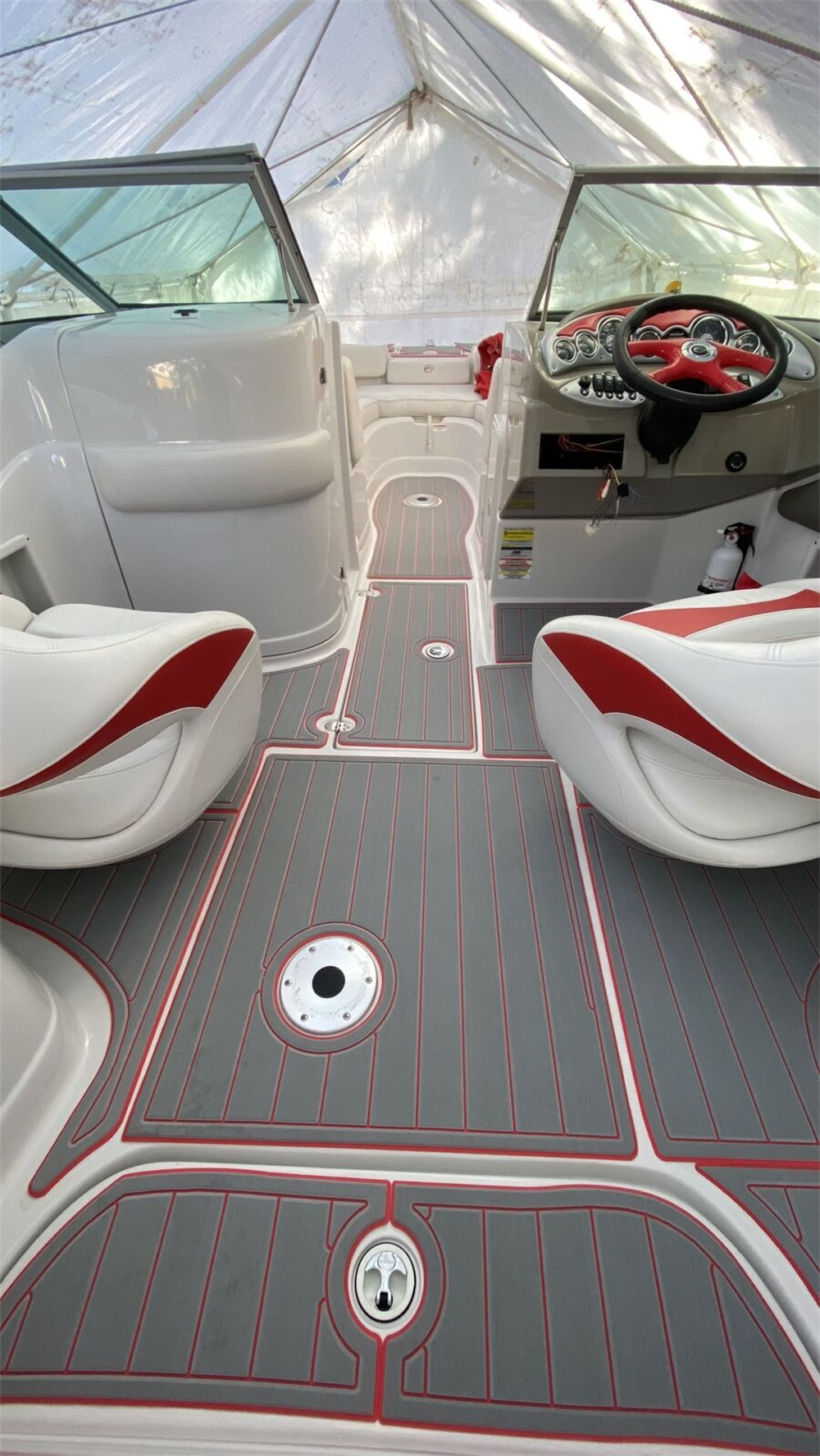 2007 Crownline 220EX Swim Platform Cockpit Boat EVA Foam Teak Deck Floor Pad Mat SeaDek MarineMat Gatorstep Style Self Adhesive - Image 2