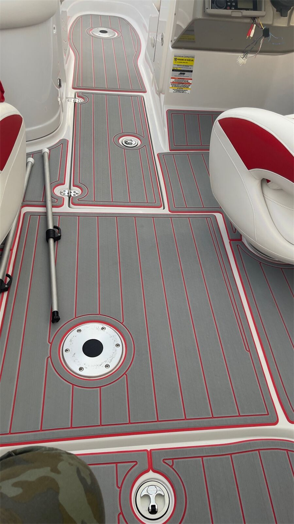 2007 Crownline 220EX Swim Platform Cockpit Boat EVA Foam Teak Deck Floor Pad Mat SeaDek MarineMat Gatorstep Style Self Adhesive - Image 4
