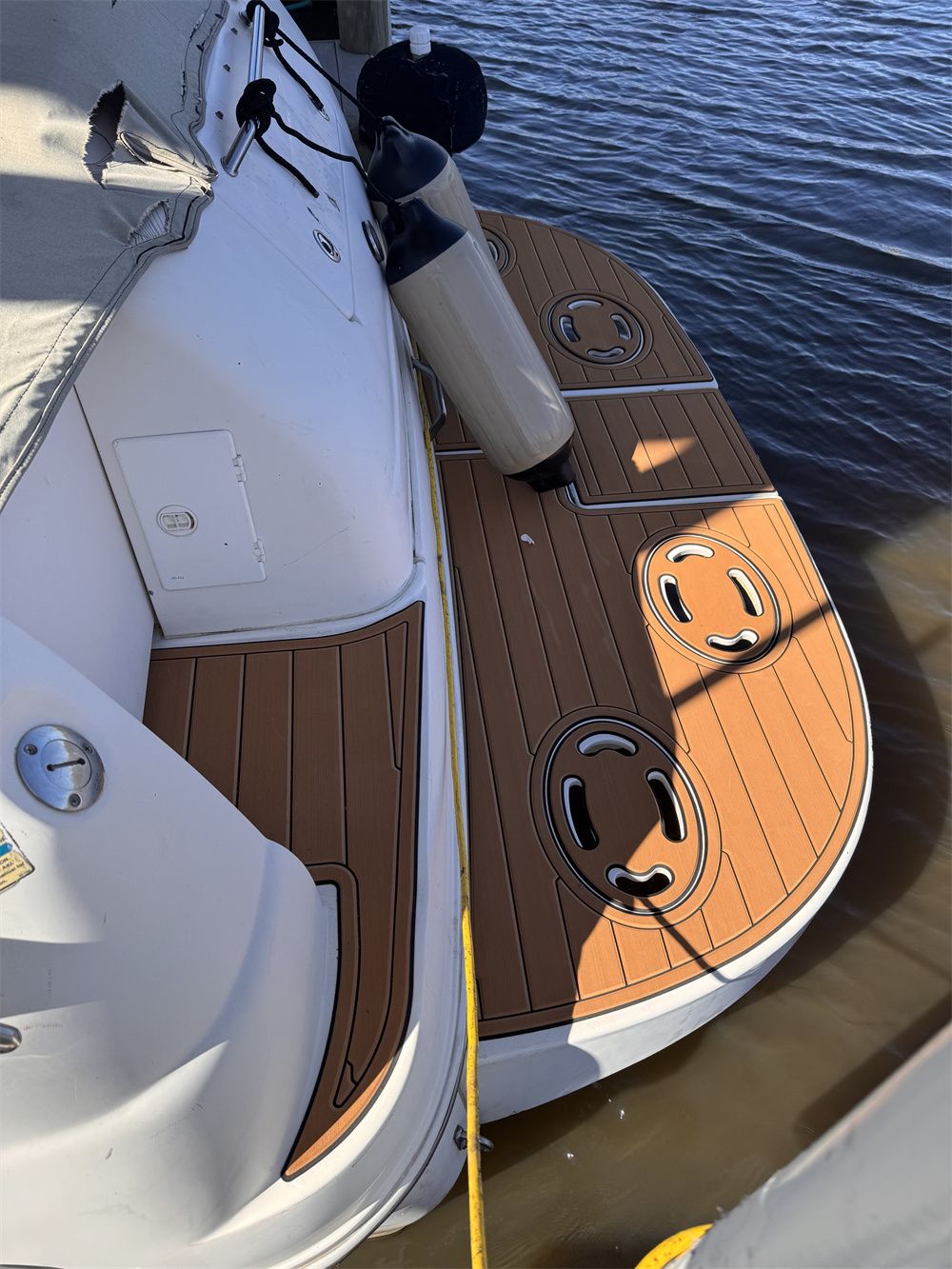 2000 Sea Ray 340 Sundancer Swim Platform Pad Boat EVA Foam Teak Deck Floor Mat SeaDek MarineMat Gatorstep Style Self Adhesive - Image 2