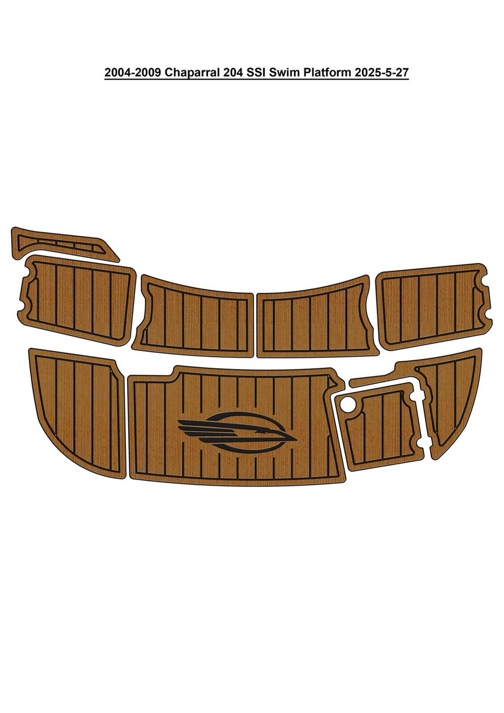 2004-2009 Chaparral 204 SSI Swim Platform Boat EVA Foam Teak Deck Floor Pad Mat SeaDek MarineMat Gatorstep Style Self Adhesive - Image 1