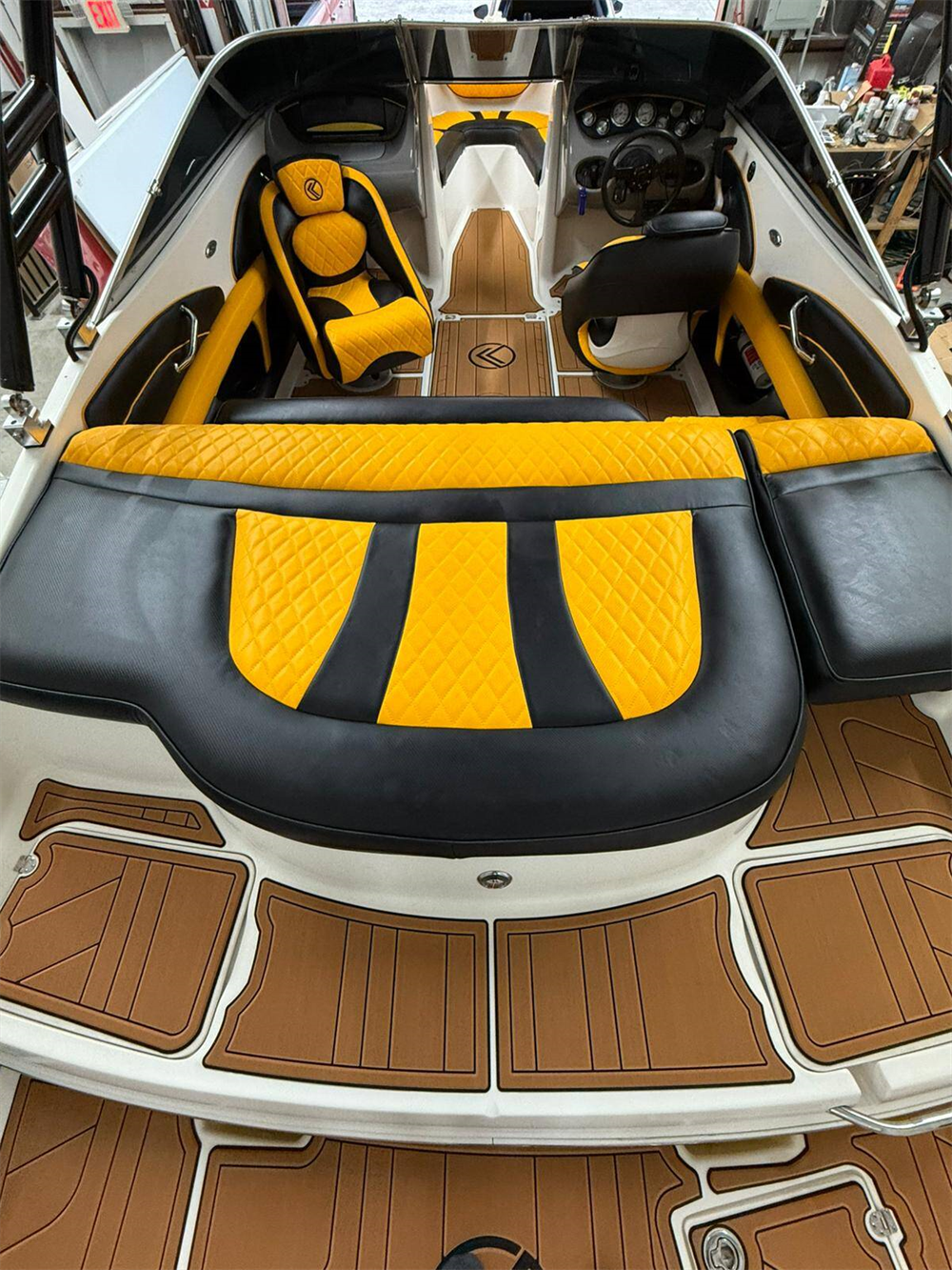 2004-2009 Chaparral 204 SSI Swim Platform Boat EVA Foam Teak Deck Floor Pad Mat SeaDek MarineMat Gatorstep Style Self Adhesive - Image 3