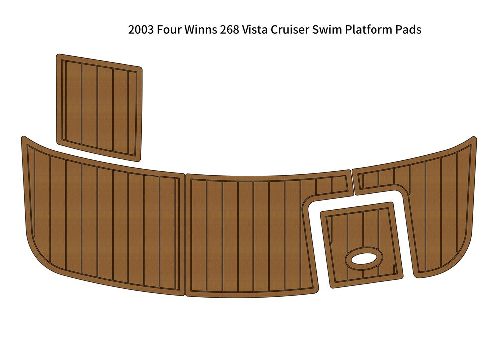 2003 Four Winns 268 Vista Cruiser Swim Platform Boat EVA Foam Teak Floor Pad Mat SeaDek MarineMat Gatorstep Style Self Adhesive - Image 1
