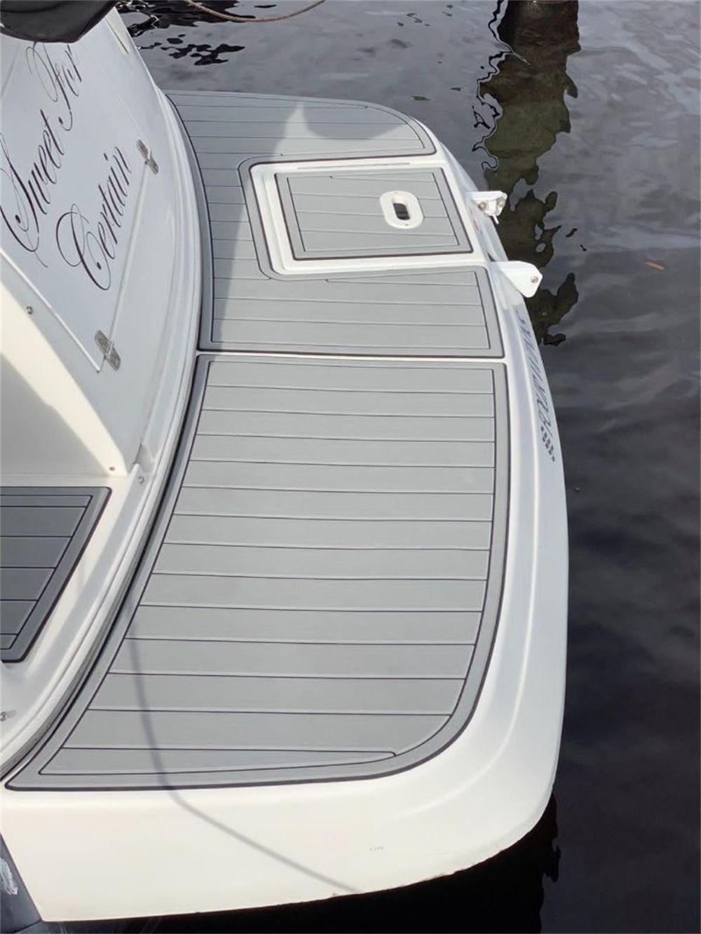 2003 Four Winns 268 Vista Cruiser Swim Platform Boat EVA Foam Teak Floor Pad Mat SeaDek MarineMat Gatorstep Style Self Adhesive - Image 3