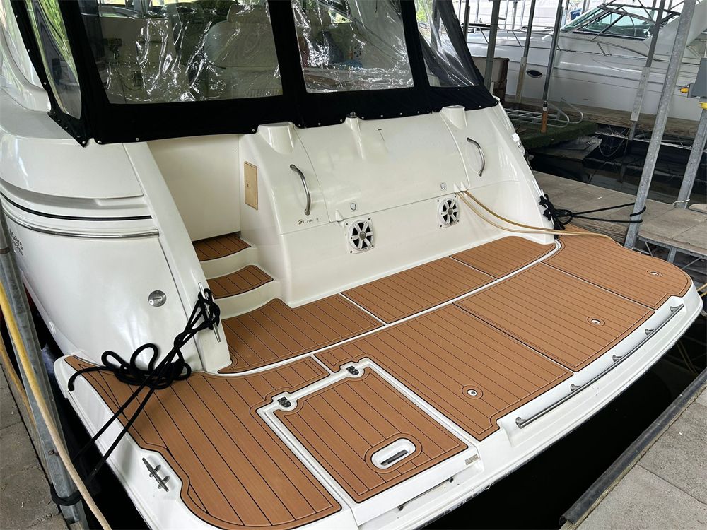1998-2002 Cruisers Yachts 3870 Swim Platform Cockpit Pad Boat EVA Teak Floor Mat SeaDek MarineMat Gatorstep Style Self Adhesive - Image 2