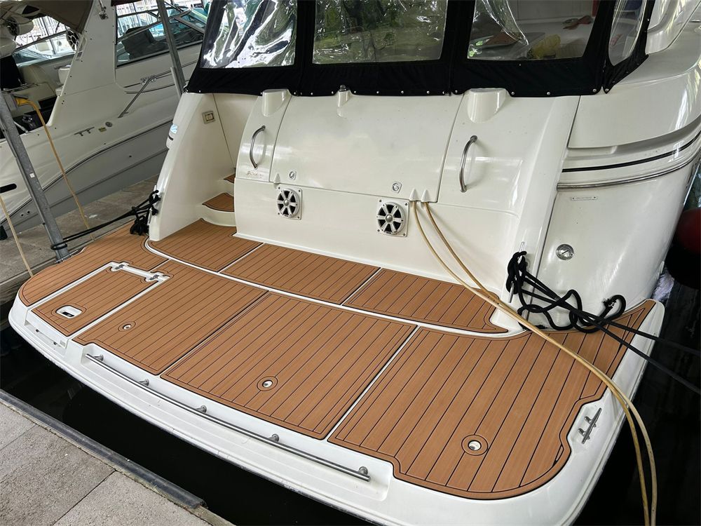 1998-2002 Cruisers Yachts 3870 Swim Platform Cockpit Pad Boat EVA Teak Floor Mat SeaDek MarineMat Gatorstep Style Self Adhesive - Image 3
