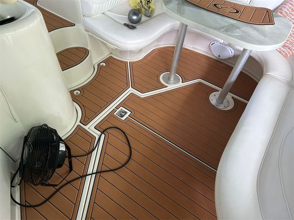 1998-2002 Cruisers Yachts 3870 Swim Platform Cockpit Pad Boat EVA Teak Floor Mat SeaDek MarineMat Gatorstep Style Self Adhesive - Image 4