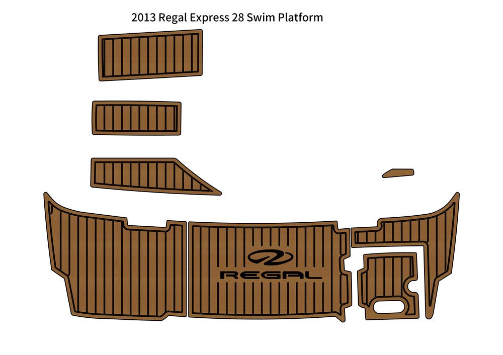 2013 Regal Express 28 Swim Platform Step Pad Boat EVA Foam Faux Teak Deck Floor SeaDek MarineMat Gatorstep Style Self Adhesive - Image 1