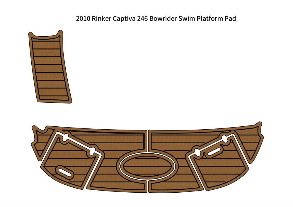 2010 Rinker Captiva 246 Bowrider Swim Platform Boat EVA Foam Teak Deck Floor Pad SeaDek MarineMat Gatorstep Style Self Adhesive - Image 1