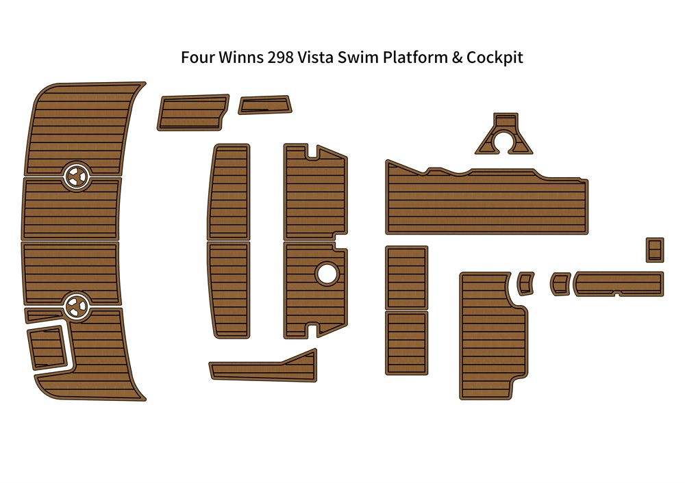 2000 Four Winns 298 Vista Swim Platform Cockpit Boat EVA Foam Teak Deck Floor SeaDek MarineMat Gatorstep Style Self Adhesive - Image 1