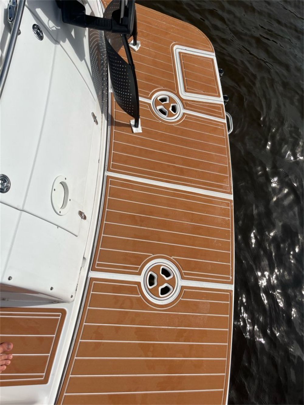2000 Four Winns 298 Vista Swim Platform Cockpit Boat EVA Foam Teak Deck Floor SeaDek MarineMat Gatorstep Style Self Adhesive - Image 3