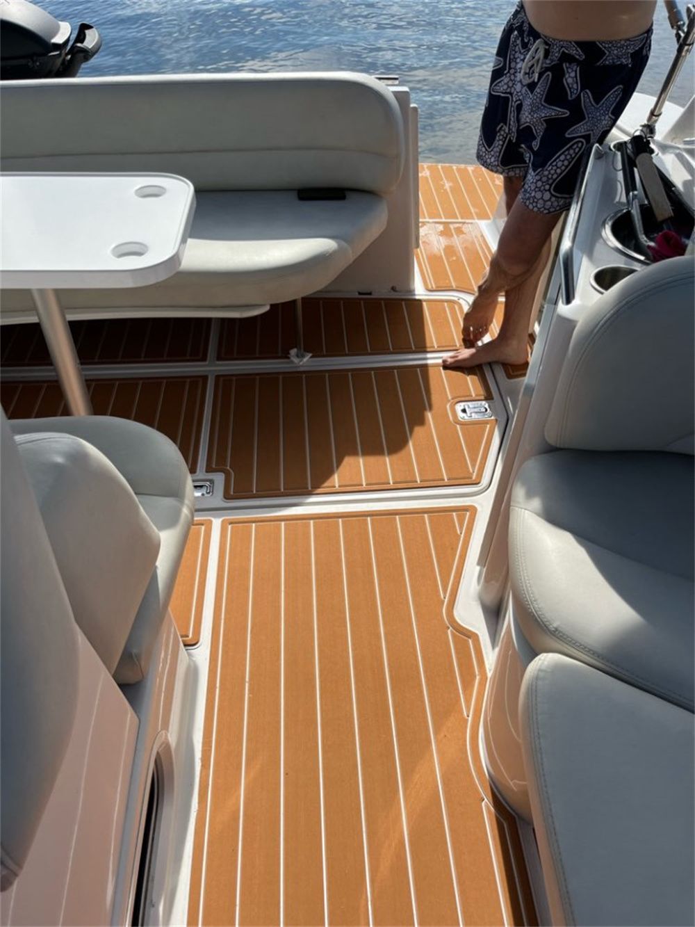 2000 Four Winns 298 Vista Swim Platform Cockpit Boat EVA Foam Teak Deck Floor SeaDek MarineMat Gatorstep Style Self Adhesive - Image 5