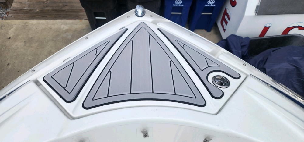2008 Azure 298 Swim Platform Cockpit Pad Boat EVA Foam Faux Teak Deck Floor Mat SeaDek MarineMat Gatorstep Style Self Adhesive - Image 4
