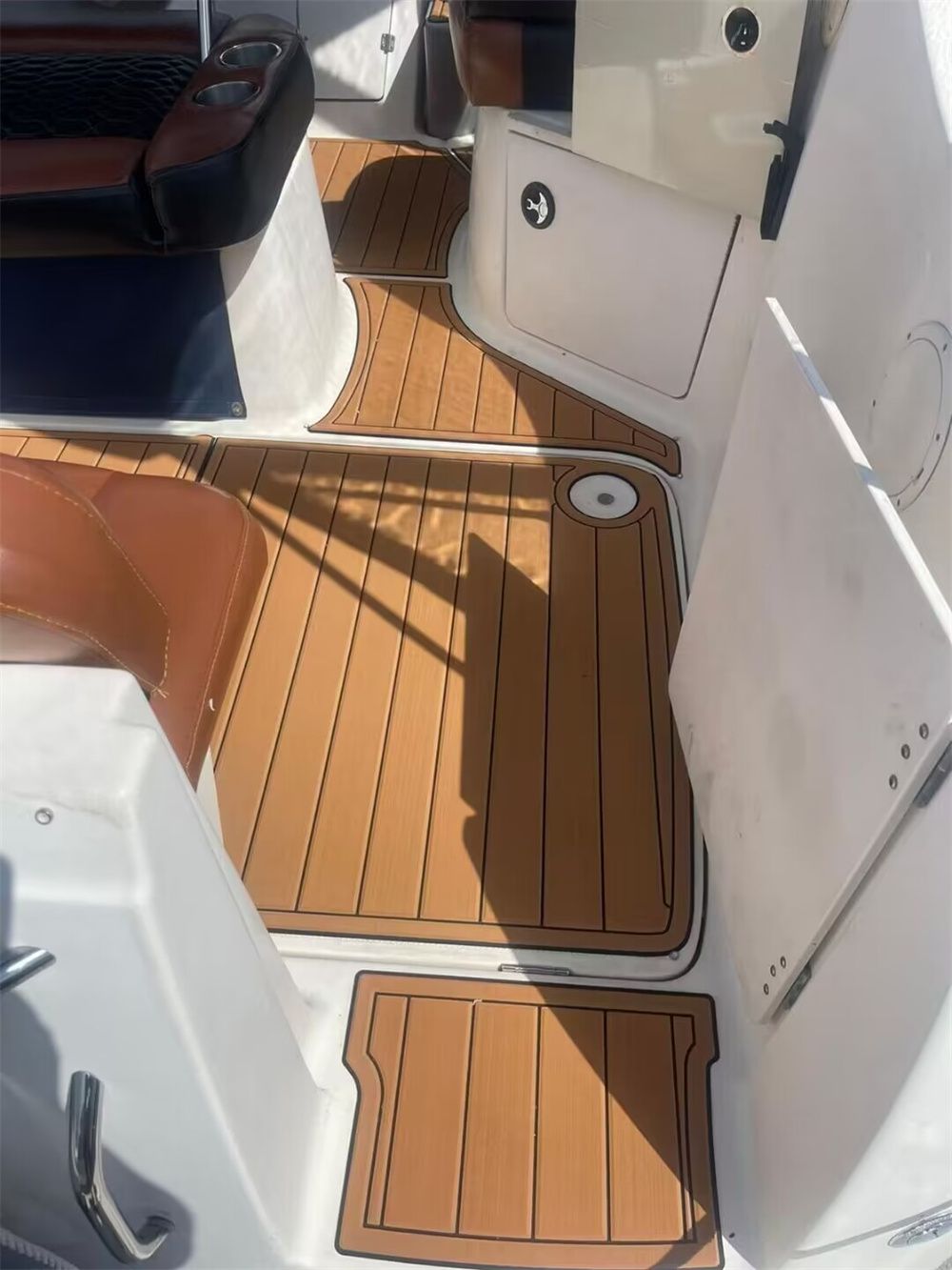 2003 Bayliner 245 SB Swim Platform Cockpit Boat EVA Foam Teak Deck Floor Pad Mat SeaDek MarineMat Gatorstep Style Self Adhesive - Image 2