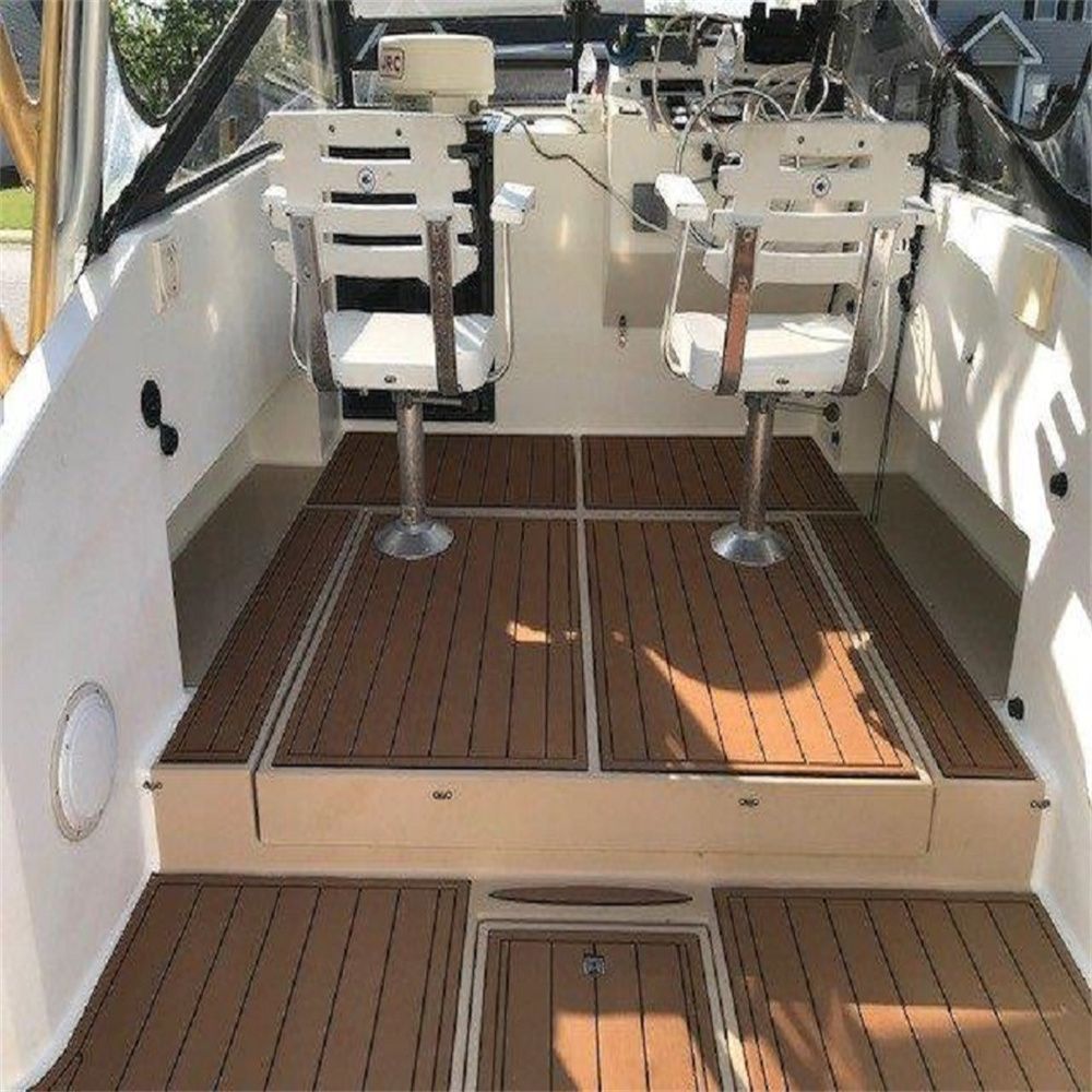 2000 Carolina Classic 25 Cockpit Pad Boat EVA Faux Foam Teak Deck Floor Mat SeaDek MarineMat Gatorstep Style Self Adhesive - Image 2