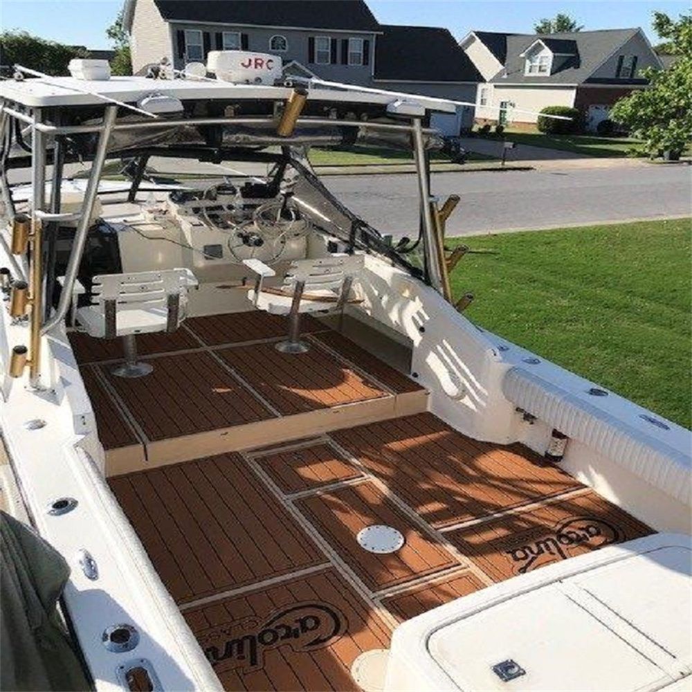 2000 Carolina Classic 25 Cockpit Pad Boat EVA Faux Foam Teak Deck Floor Mat SeaDek MarineMat Gatorstep Style Self Adhesive - Image 3