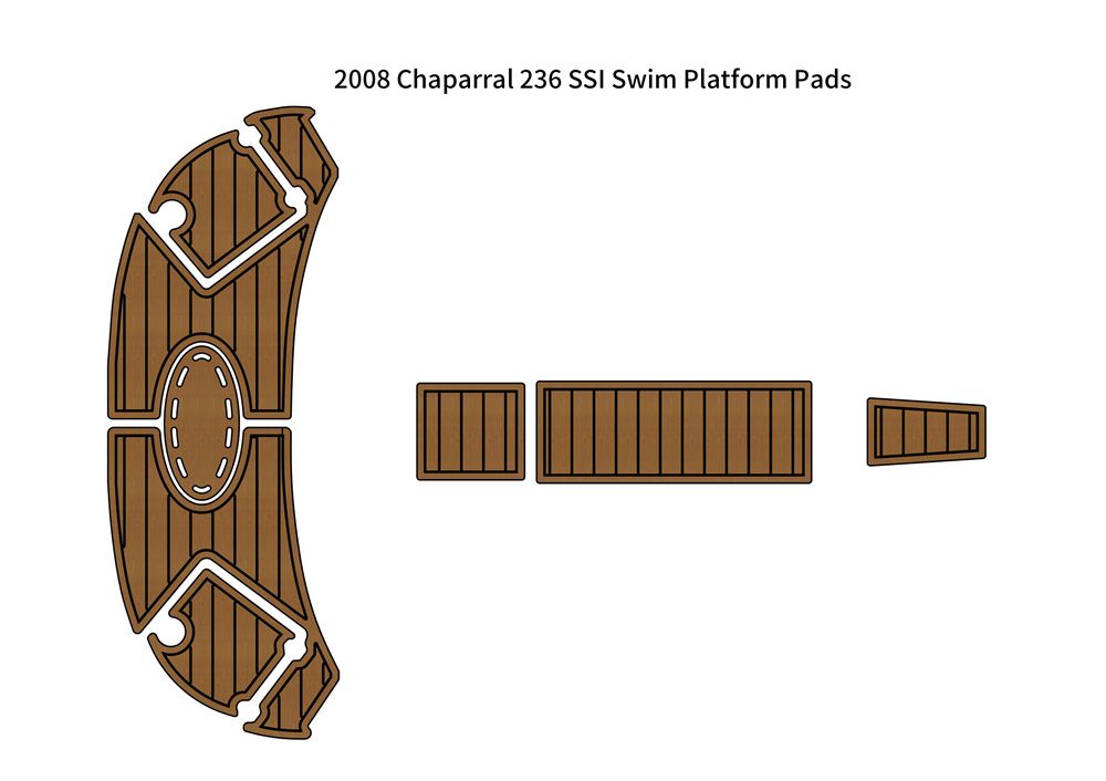 2008 Chaparral 236 SSI Swim Platform Pad Boat EVA Foam Teak Deck Floor Pad Mat SeaDek MarineMat Gatorstep Style Self Adhesive - Image 1