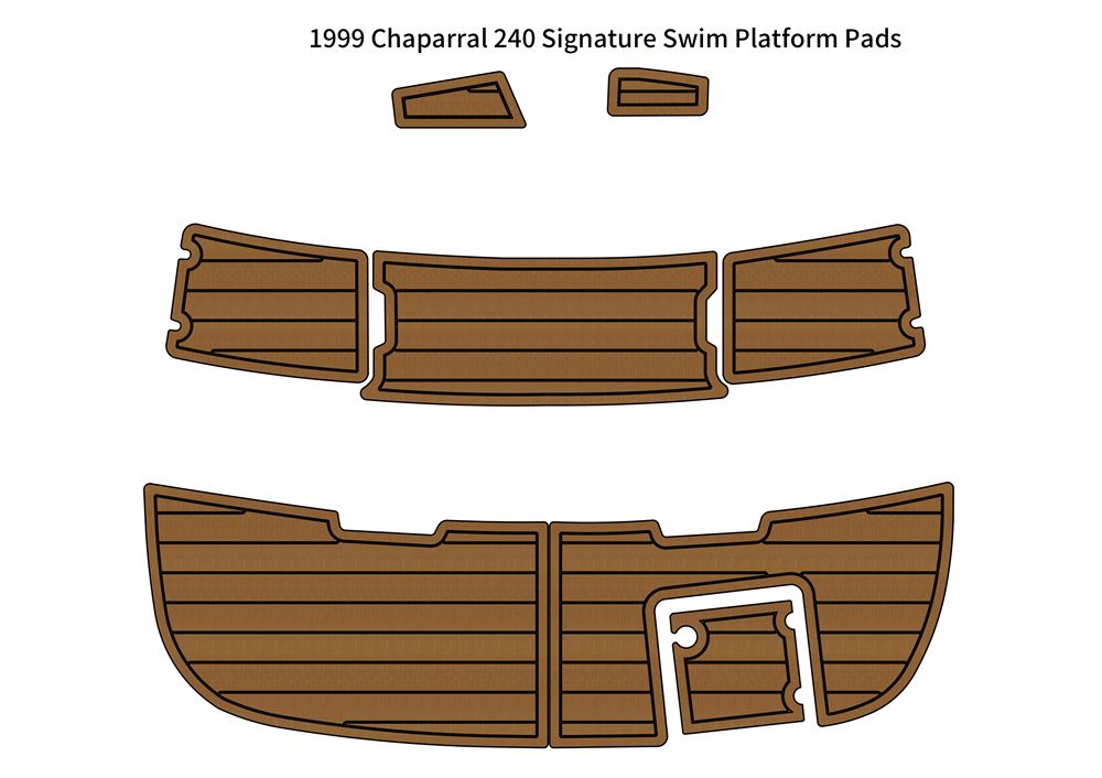 1999 Chaparral 240 Signature Swim Platform Boat EVA Foam Teak Deck Floor Pad Mat SeaDek MarineMat Gatorstep Style Self Adhesive - Image 1