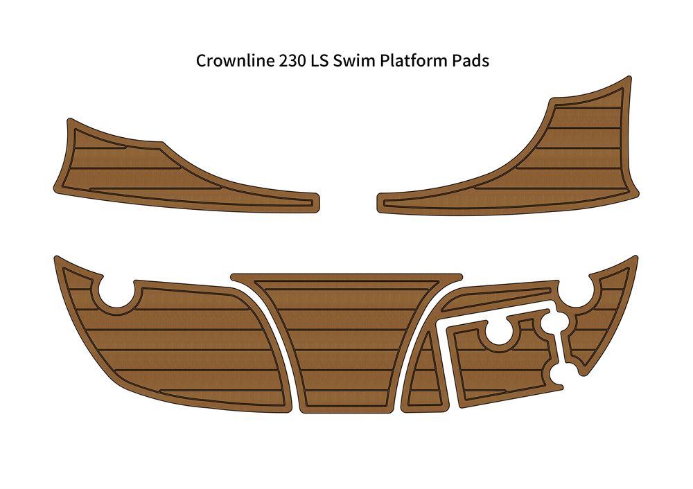 2008 Crownline 230 LS Swim Platform Step Boat EVA Faux Foam Teak Deck Floor Pad Mat SeaDek MarineMat Gatorstep Style Self Adhesive - Image 1
