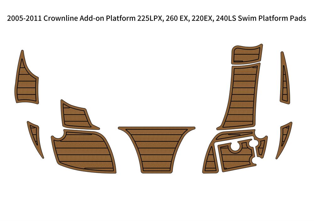 2005-2011 Crownline 225LPX 260EX 220EX 240LS Add-on Swim Platform Boat EVA Floor SeaDek MarineMat Gatorstep Style Self Adhesive - Image 1