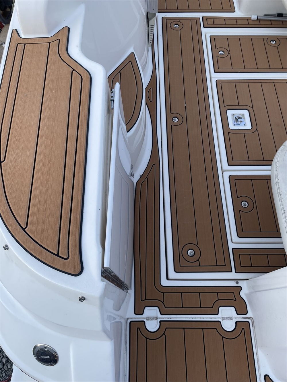 2000 Cruiser Yachts 3075 Express Swim Platform Cockpit Pad Boat EVA Teak Floor SeaDek MarineMat Gatorstep Style Self Adhesive - Image 3