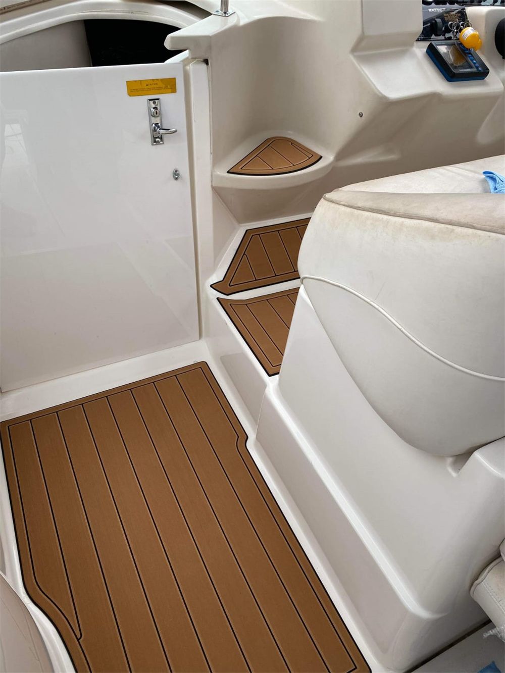 2000 Cruiser Yachts 3075 Express Swim Platform Cockpit Pad Boat EVA Teak Floor SeaDek MarineMat Gatorstep Style Self Adhesive - Image 8