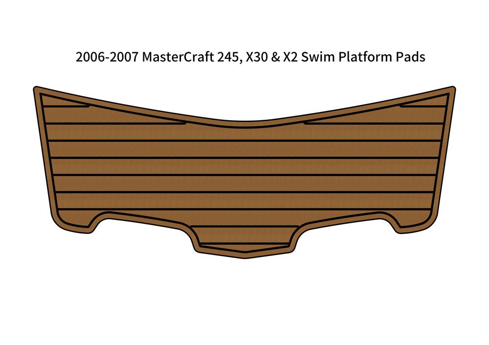 2006-2007 MasterCraft 245 X30 X2 Swim Platform Boat EVA Faux Teak Deck Floor Pad SeaDek MarineMat Gatorstep Style Self Adhesive - Image 1