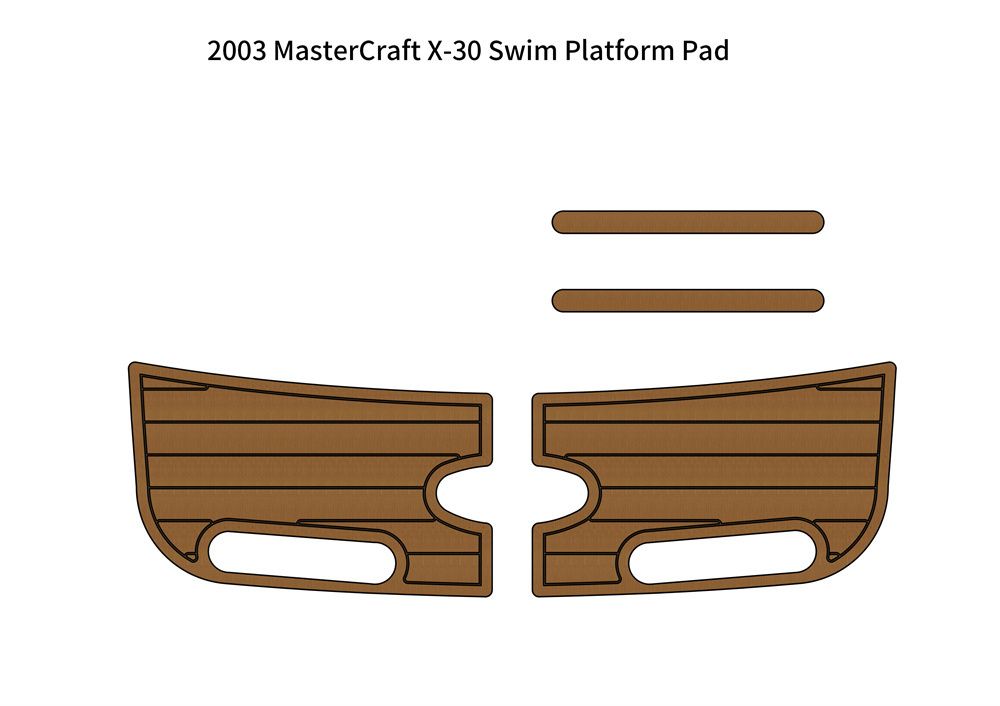 2003 MasterCraft X-30 Swim Platform Pad Boat EVA Faux Foam Teak Deck Floor Mat SeaDek MarineMat Gatorstep Style Self Adhesive - Image 1