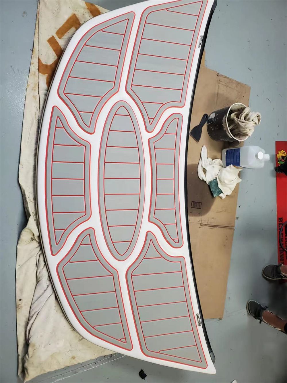 2006 Nautique SV211 Swim Platform Cockpit Pad Boat EVA Foam Teak Deck Floor Mat SeaDek MarineMat Style Self Adhesive - Image 2