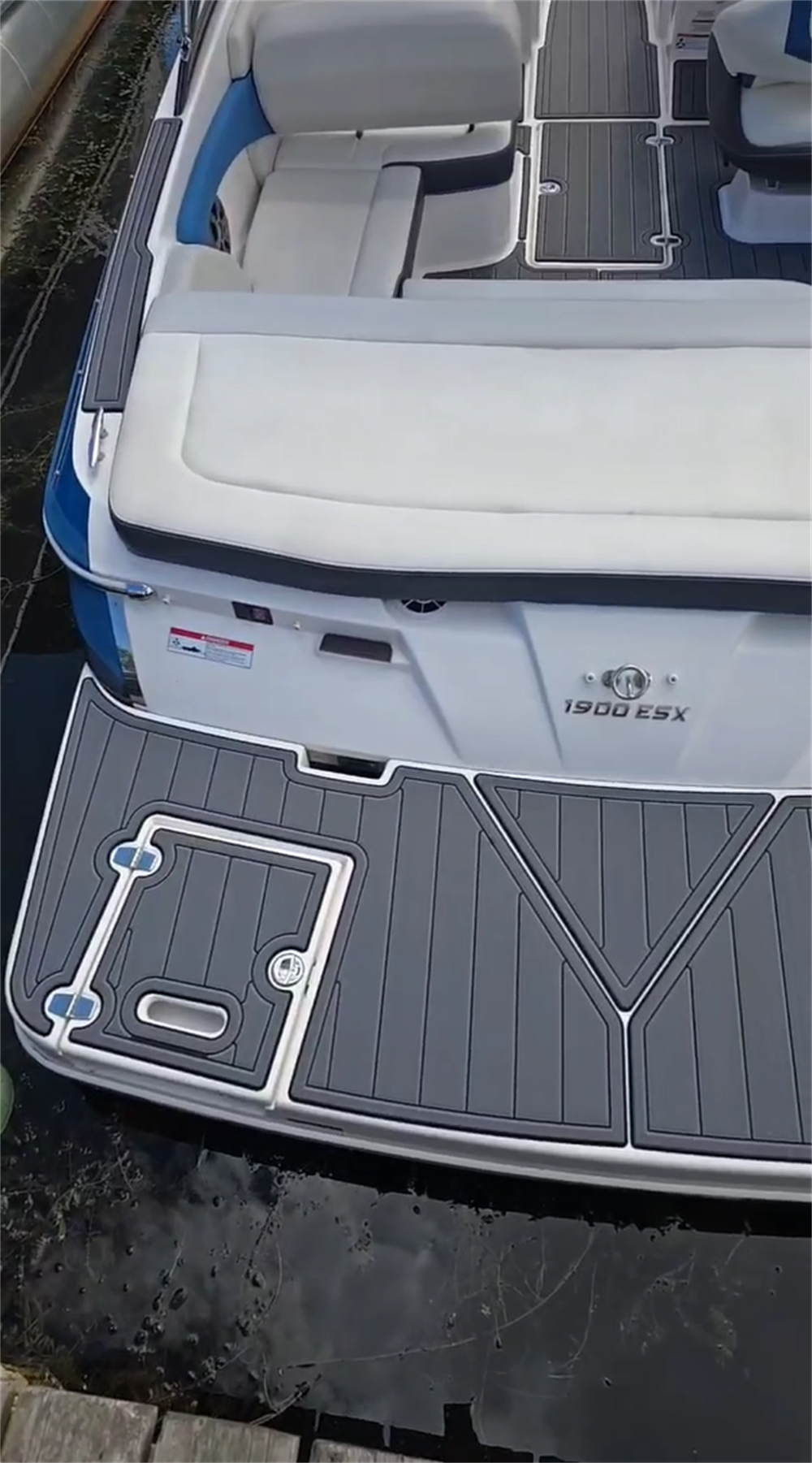 2016 Regal 1900 ES Swim Platform Cockpit Pad Boat EVA Foam Faux Teak Deck Floor Mat Seadek MarineMat Gatorstep Style Self Adhesive - Image 3