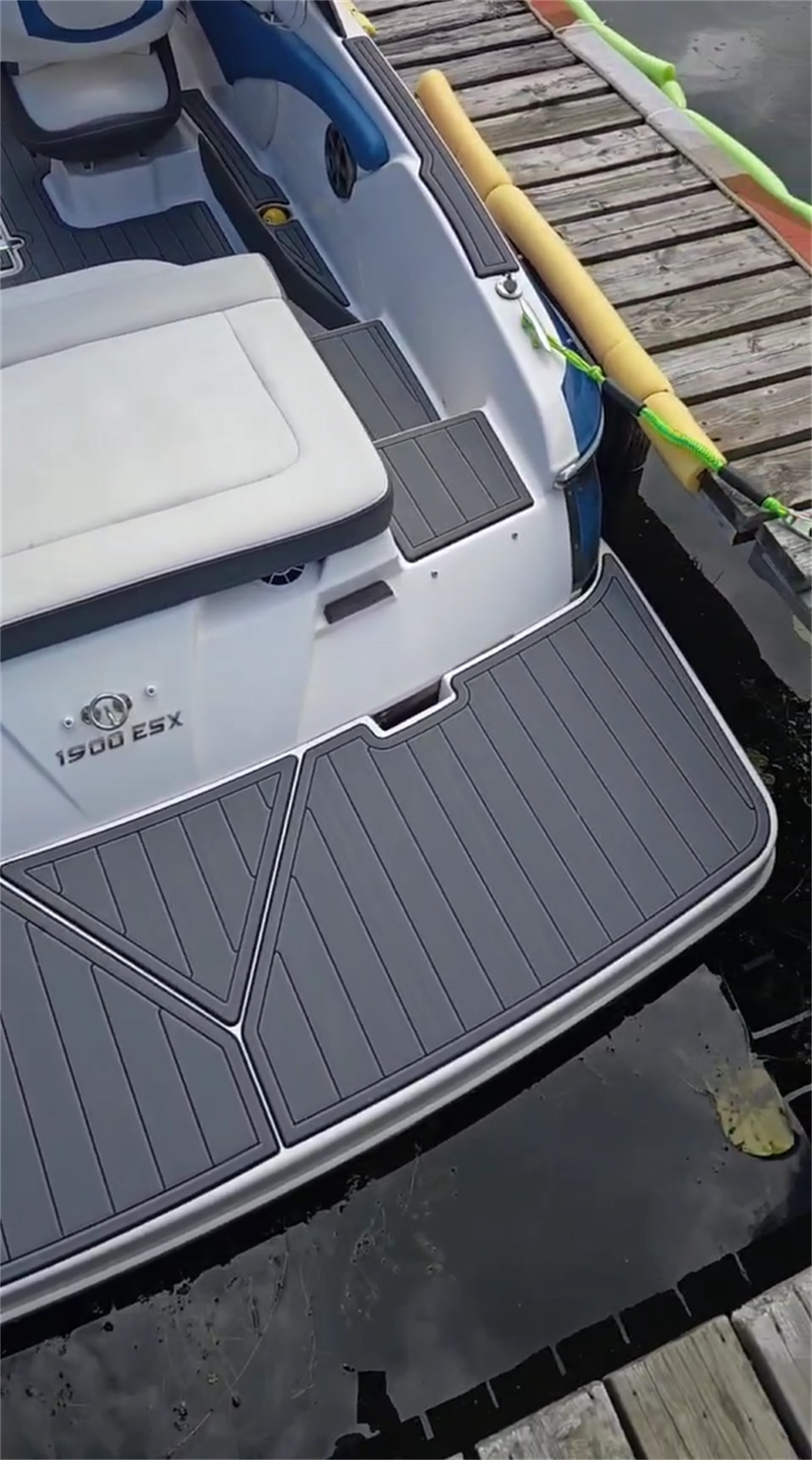 2016 Regal 1900 ES Swim Platform Cockpit Pad Boat EVA Foam Faux Teak Deck Floor Mat Seadek MarineMat Gatorstep Style Self Adhesive - Image 4