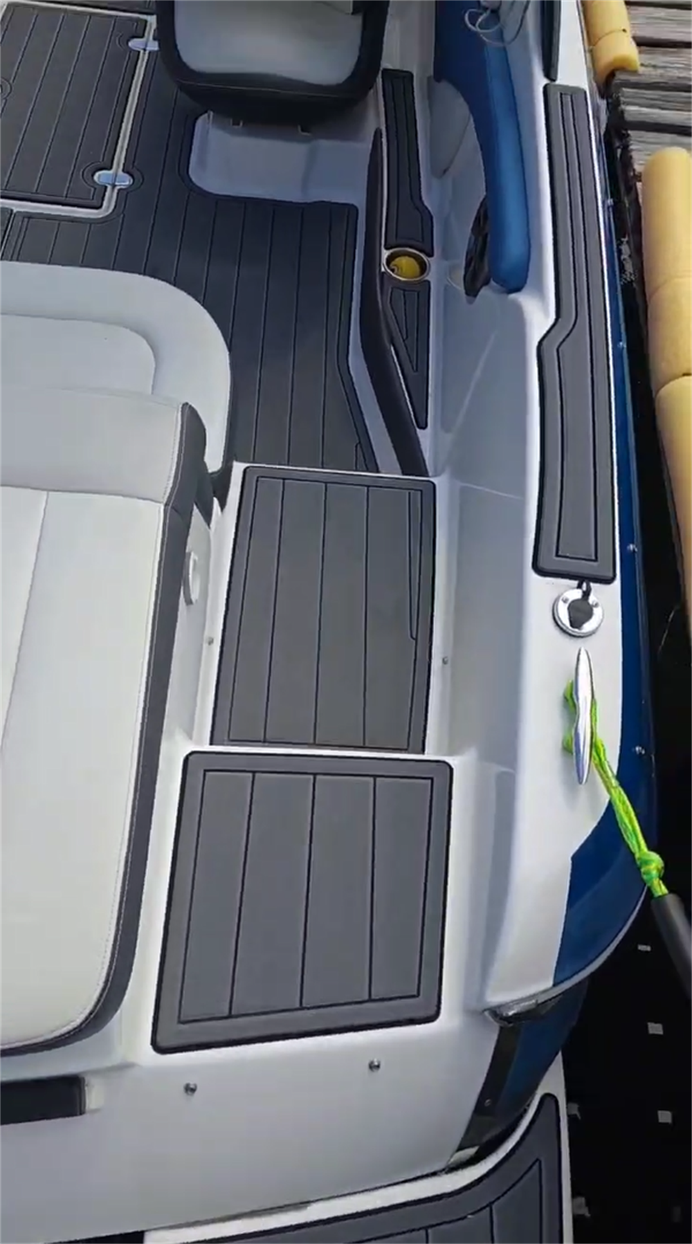 2016 Regal 1900 ES Swim Platform Cockpit Pad Boat EVA Foam Faux Teak Deck Floor Mat Seadek MarineMat Gatorstep Style Self Adhesive - Image 5