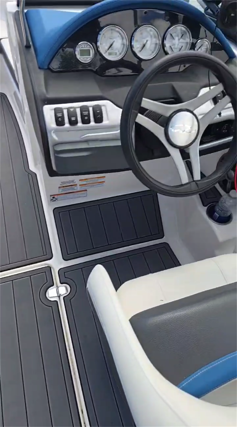 2016 Regal 1900 ES Swim Platform Cockpit Pad Boat EVA Foam Faux Teak Deck Floor Mat Seadek MarineMat Gatorstep Style Self Adhesive - Image 8