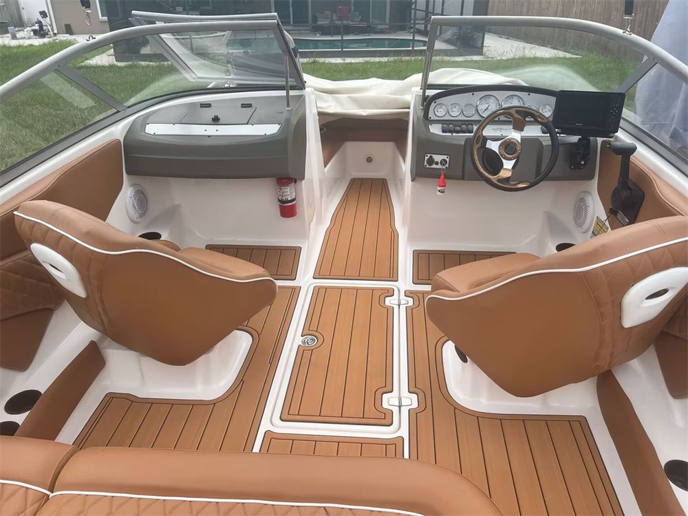 2001 Regal 1900 LE Swim Platform Cockpit Pad Boat EVA Foam Teak Deck Floor Mat SeaDek MarineMat Style Self Adhesive - Image 4