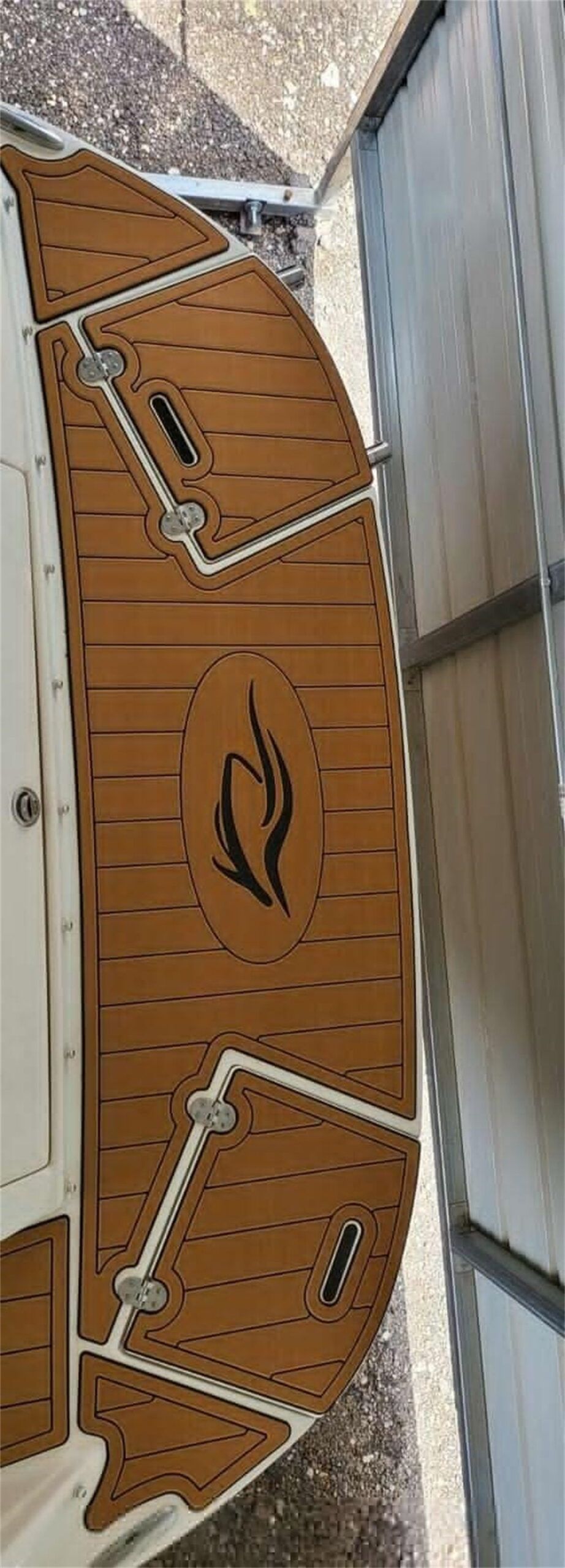 2009 Rinker 246 Swim Platform Step Pad Boat EVA Foam Faux Teak Deck Floor Mat SeaDek MarineMat Gatorstep Style Self Adhesive - Image 2