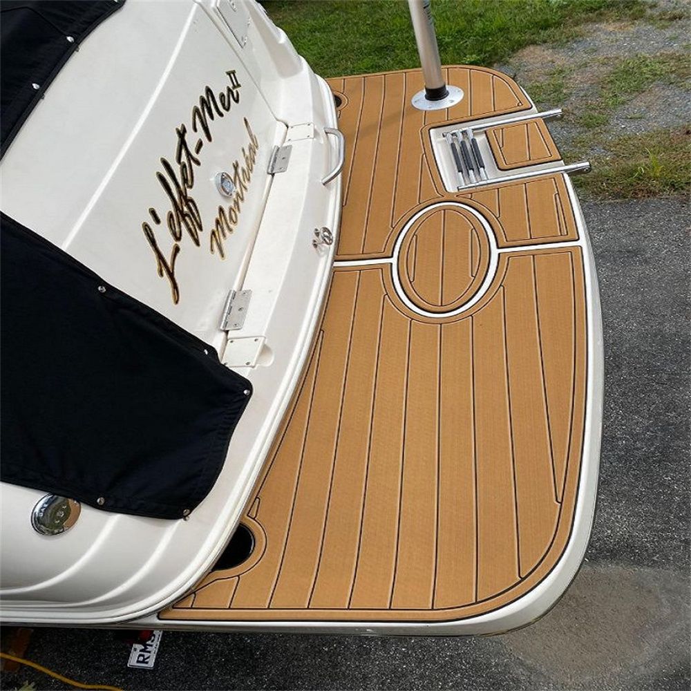 2004 Rinker 250 Fiesta Vee Swim Platform Boat EVA Faux Foam Teak Deck Floor Pad SeaDek MarineMat Gatorstep Style Self Adhesive - Image 2